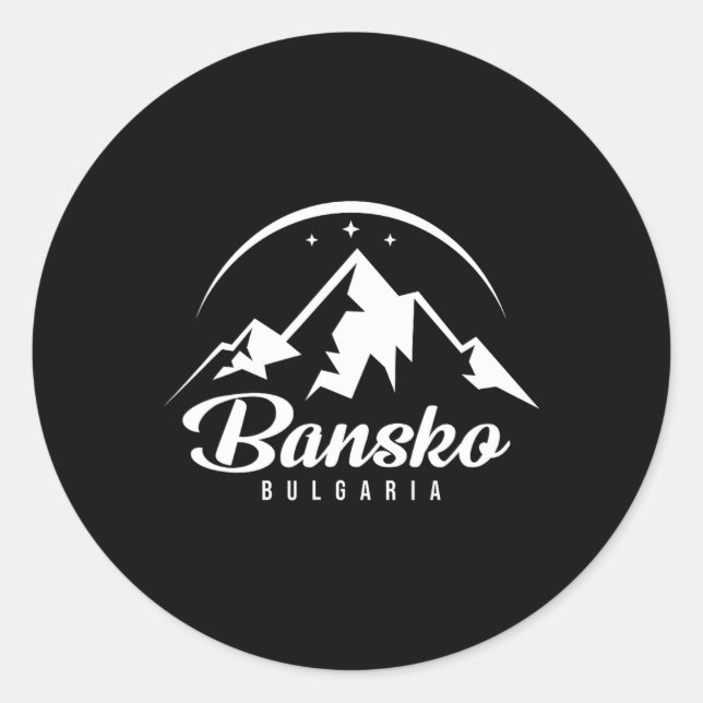 Adesivo Bansko Bulgaria Ski Resort Skiting Snowboard (Frente)