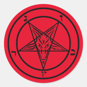Adesivo Baphomet Pentagram Satanic Sticker