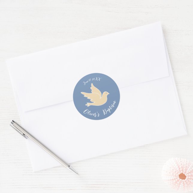 Adesivo Baptism Christening Dove (Envelope)