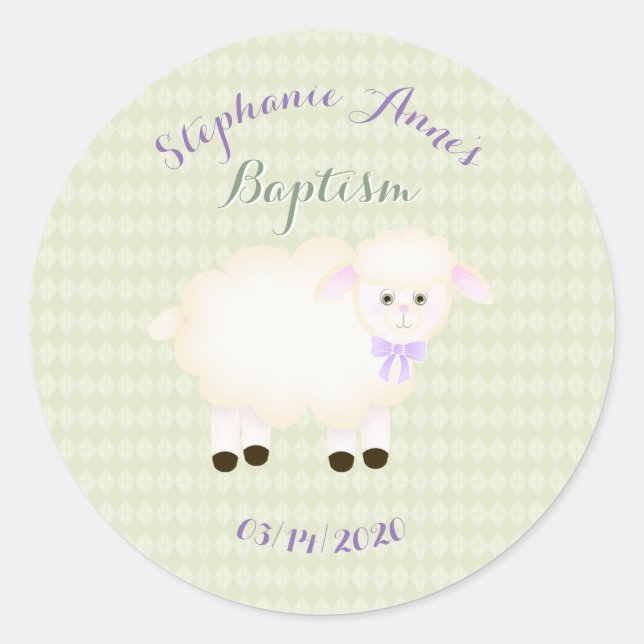 Adesivo Baptism Lamb (Frente)