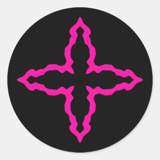 Adesivo Baquetas de cruz rosa-quente