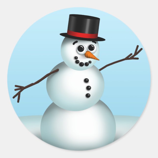 Adesivo Baquetas de inverno para bonitinhos de neve (Frente)