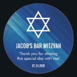 Adesivo Bar Azul Moderno Mitzvah<br><div class="desc">Marinho moderno,  Bar azul-cinza Mitzvah,  adesivos. Personalize facilmente favoritos para festas personalizados.</div>