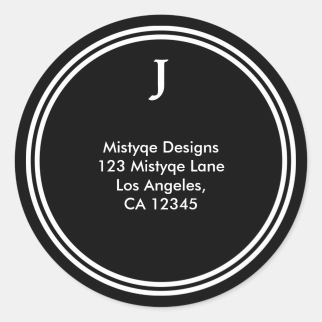 Adesivo Bar brilhante/adesivos Mitzvah Monogramas (Frente)