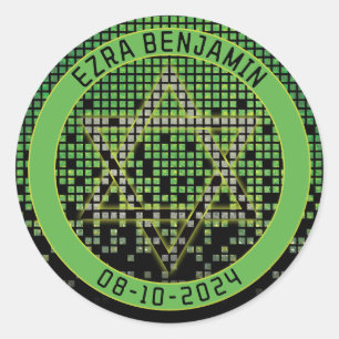 Adesivo Bar de Jogador de Vídeo Negro Verde Mitzvah