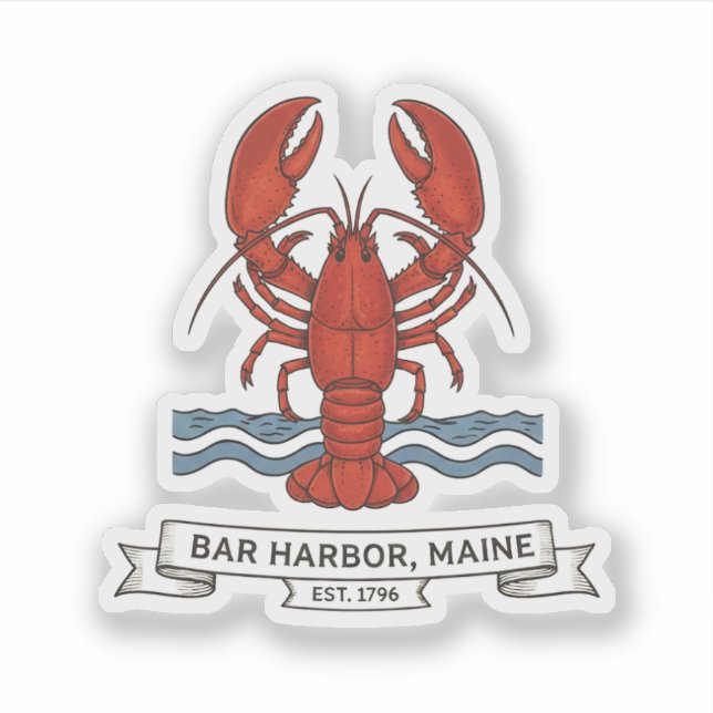 Adesivo Bar Harbor, Maine (Frente)