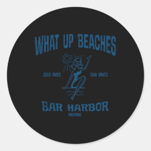 Adesivo Bar Harbour Maine Me Engraçado Vintage Beaches Tee