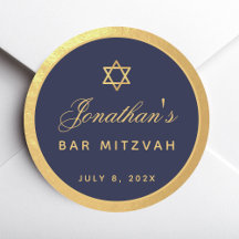Bar Mitzvah Azul Marinho Falso Dourado Roteiro Ele