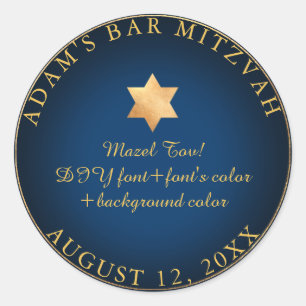 Adesivo Bar Mitzvah/Bat Mitzvah/DIY cor PixDezines