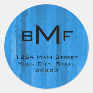 Adesivo Bar Mitzvah Blue Techno Streaks