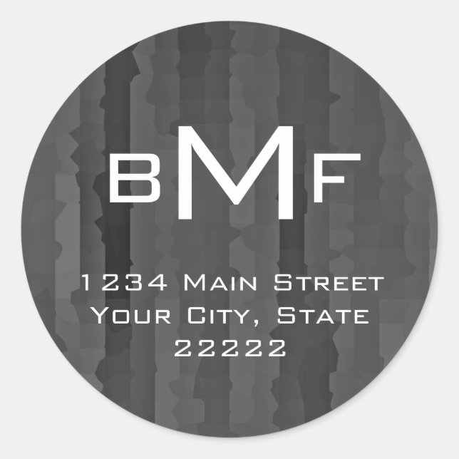 Adesivo Bar Mitzvah — Cinza de carvão - Streams (Frente)