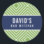 Adesivo BAR MITZVAH — marinho geométrico simples e moderno<br><div class="desc">por kat massard >> https://linktr.ee/simplysweetpaperie <<<</div>