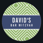 Adesivo BAR MITZVAH — marinho geométrico simples e moderno<br><div class="desc">por kat massard >> https://linktr.ee/simplysweetpaperie <<<</div>