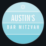 Adesivo BAR MITZVAH (moderno bloco de ombreiros) azul turq<br><div class="desc">por kat massard >> https://linktr.ee/simplysweetpaperie << Ame o design,  mas gostaria de ver algumas mudanças - outro esquema de cores,  produto,  adicionar uma foto ou adaptado para uma ocasião diferente - não se preocupe em entrar em contato comigo,  kat@simplysweetPAPERIE.com - Estou feliz em ajudar!</div>