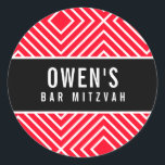Adesivo BAR MITZVAH preto geométrico<br><div class="desc">por kat massard >> https://linktr.ee/simplysweetpaperie <<<</div>