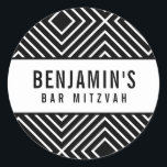 Adesivo BAR MITZVAH preto geométrico simples e negro<br><div class="desc">por kat massard >> https://linktr.ee/simplysweetpaperie <<<</div>