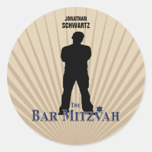 Adesivo Bar Mitzvah Sticker Marinho Azul