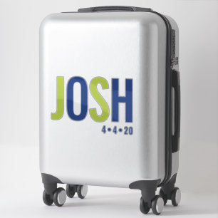 Adesivo BAR MITZVAH tipo de bloco ousado moderno marinho a