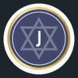 Adesivo BAR MONOGRAM MITZVAH marinho moderno azul escuro o<br><div class="desc">por kat massard >> WWW.SIMPLYSWEETPAPERIE.COM << *** NOTE - O EFEITO DO FUTEBOL SHINY GOLD É UMA IMAGEM IMPRESSA *** - - - - - - - - - - - - CONTATE ME para o "tipo de efeito do filme em ouro falso" personalizado Ame o design, mas gostaria de...</div>