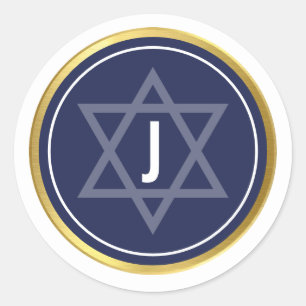 Adesivo BAR MONOGRAM MITZVAH marinho moderno azul escuro o