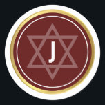 Adesivo BAR MONOGRAM MITZVAH marrom moderno - vermelho - o<br><div class="desc">por kat massard >> WWW.SIMPLYSWEETPAPERIE.COM << *** NOTE - O EFEITO DO FUTEBOL SHINY GOLD É UMA IMAGEM IMPRESSA *** - - - - - - - - - - - - CONTATE ME para o "tipo de efeito do filme em ouro falso" personalizado Ame o design, mas gostaria de...</div>