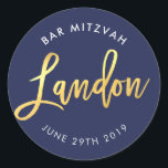 Adesivo BAR PERSONALIZADO Mitzvah marinho azul   LANDON do<br><div class="desc">pelo kat massard >> WWW.SIMPLYSWEETPAPERIE.COM << *** NOTA - O EFEITO DO FOLHO DE OURO SHINY É UMA IMAGEM IMPRESSA *** - - - - - - - - - - - - - - - - - - - - - - - - - - - - - -...</div>
