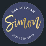 Adesivo BAR PERSONALIZADO Mitzvah para Simon marinho   our<br><div class="desc">pelo kat massard >> WWW.SIMPLYSWEETPAPERIE.COM << *** NOTA - O EFEITO DO FOLHO DE OURO SHINY É UMA IMAGEM IMPRESSA *** - - - - - - - - - - - - - - - - - - - - - - - - - - - - - -...</div>