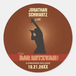 Adesivo Bar Rock Star Mitzvah Sticker em Brown