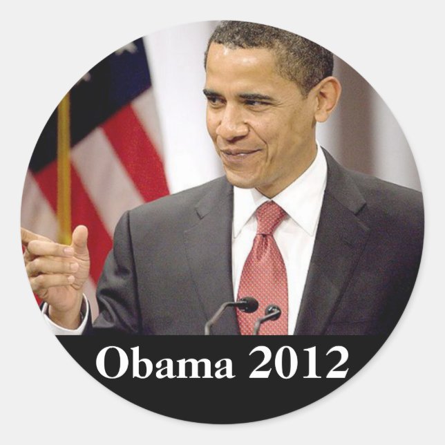 Adesivo Barack Obama 2012 (Frente)