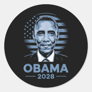 Adesivo Barack Obama 2028 Obama 2028 4 de julho Retro