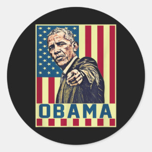 Adesivo Barack Obama 44 dos EUA Presidente Pop Art Vintage