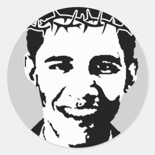 Adesivo Barack Obama como Jesus