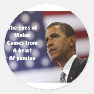 Adesivo Barack Obama coração da paixão