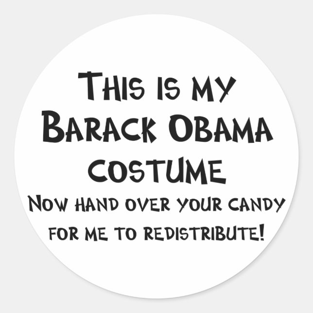 Adesivo Barack Obama Costume (Frente)