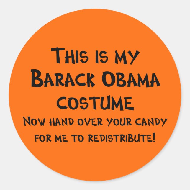 Adesivo Barack Obama Costume (Frente)