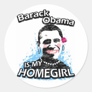 Adesivo Barack Obama é meu homegirl