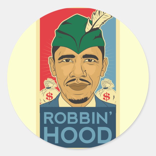 Adesivo Barack Obama Hood Robin Hood Sticker Barrack Obama (Frente)