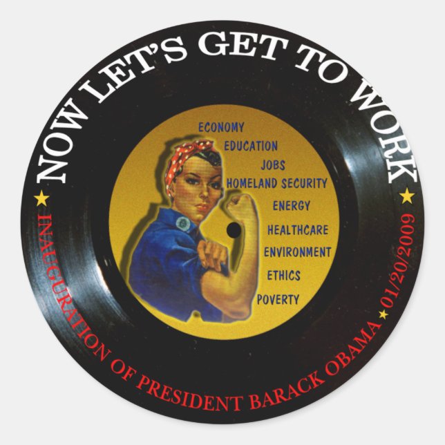 ADESIVO BARACK OBAMA INAUGURAÇÃO VINILO (Frente)