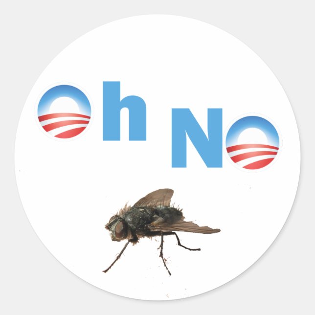 Adesivo Barack Obama, o Assassino da Mosca (Frente)