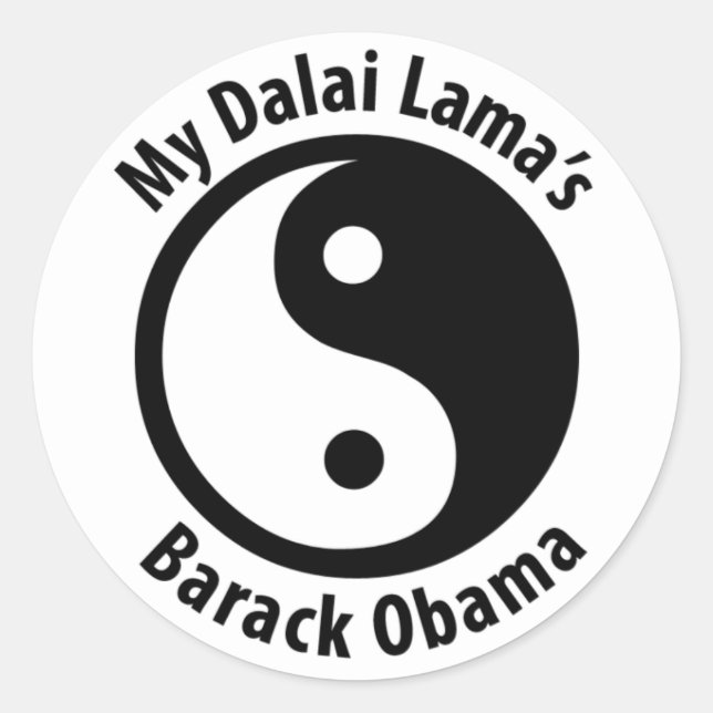 Adesivo Barack Obama, o meu Dalai Lama (Frente)