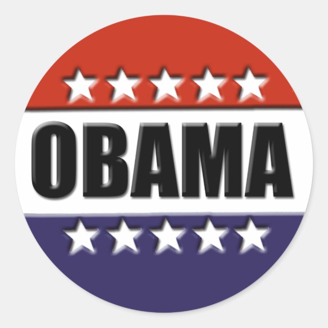 Adesivo Barack Obama para o Presidente Stickers (Frente)