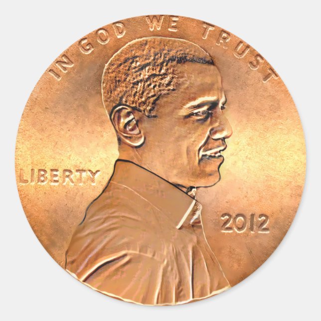 Adesivo Barack Obama Penny 2012 (Frente)