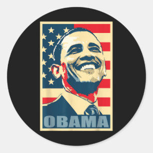 Adesivo Barack Obama Presidente 44 American Flag Happy Dem