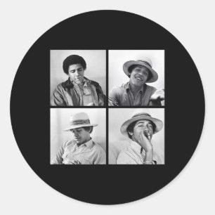 Adesivo Barack Obama Retro Vintage Young Obama Fumando em