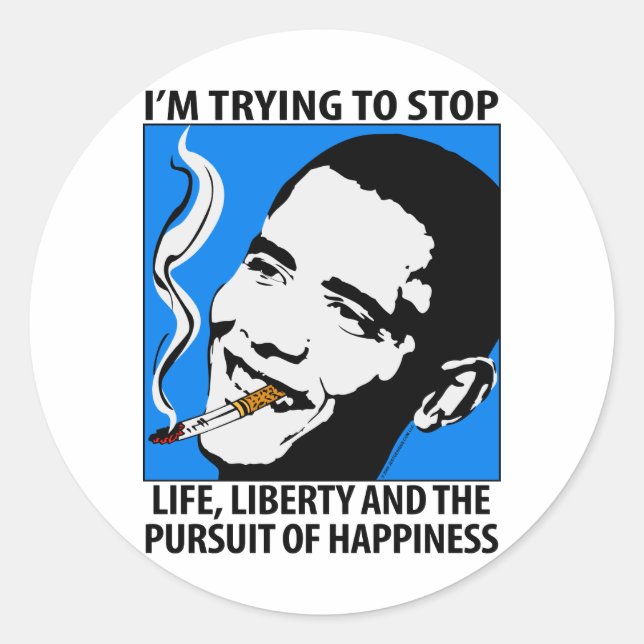 Adesivo Barack Obama Satire/Parody Sticker (Frente)