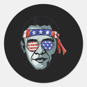 Adesivo Barack Obama Usa Gles Bandana Demonstro Patriótico
