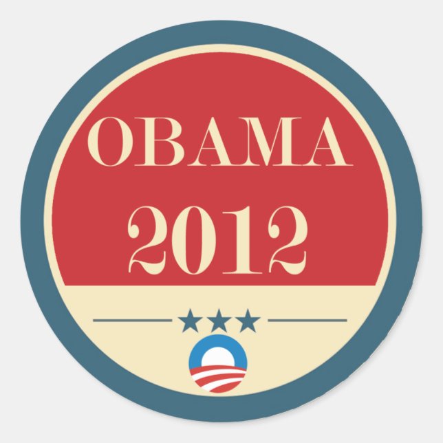 Adesivo Barack Obama Votação 2012 (Frente)