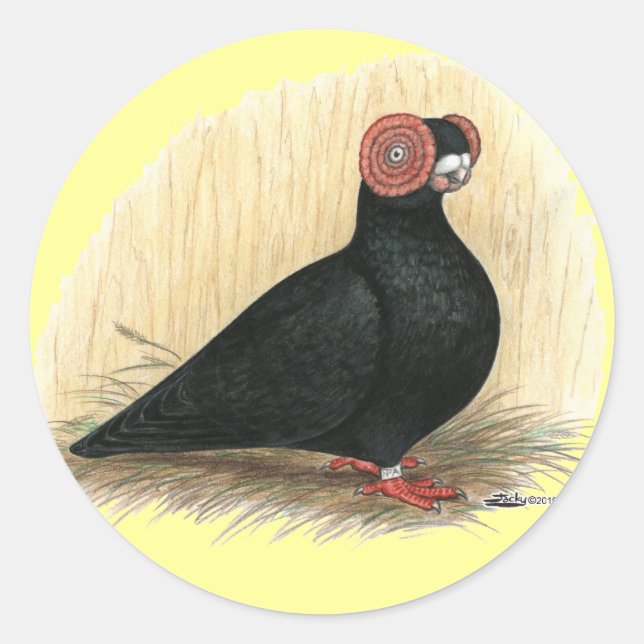 Adesivo Barb Pigeon Standard Black (Frente)