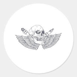 Adesivo Barba De Barba De Cabeça De Biker Tatuagem Bicicl