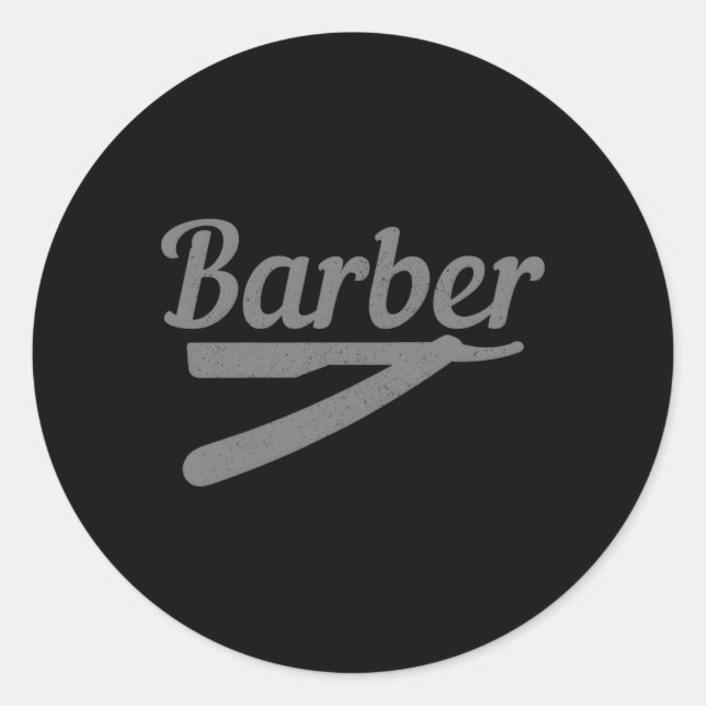 Adesivo Barba de Barber Hairstylist Hairdresser Coiffeur B (Frente)